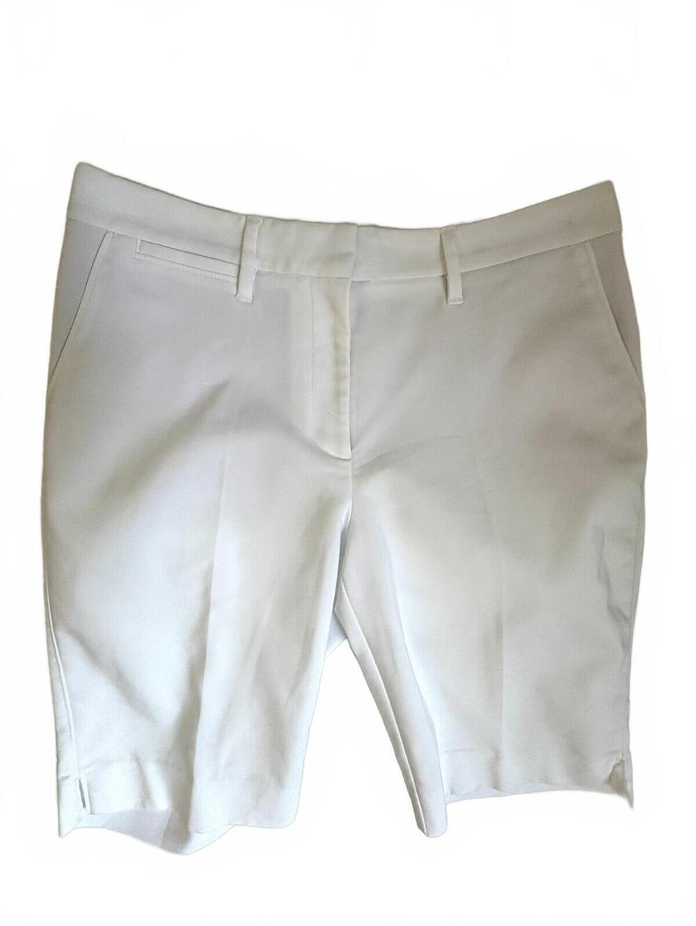 White House Black Market | White 11” Bermuda Shorts Size 4